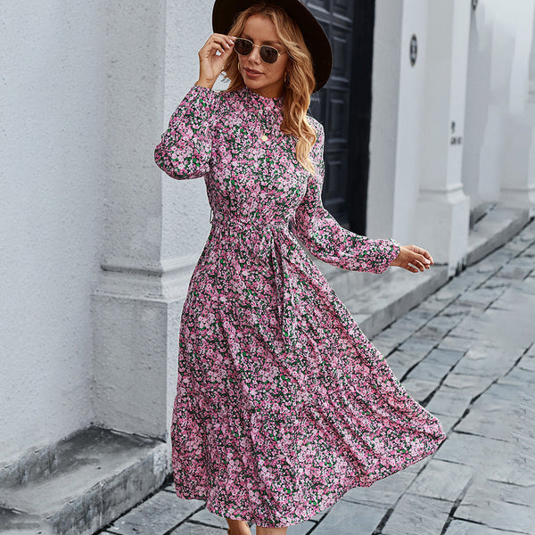 Bohemian Floral Print Dress