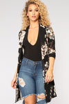 Corner Office Floral Blazer - Black/combo
