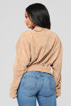 Keep It Together Moto Jacket - Camel