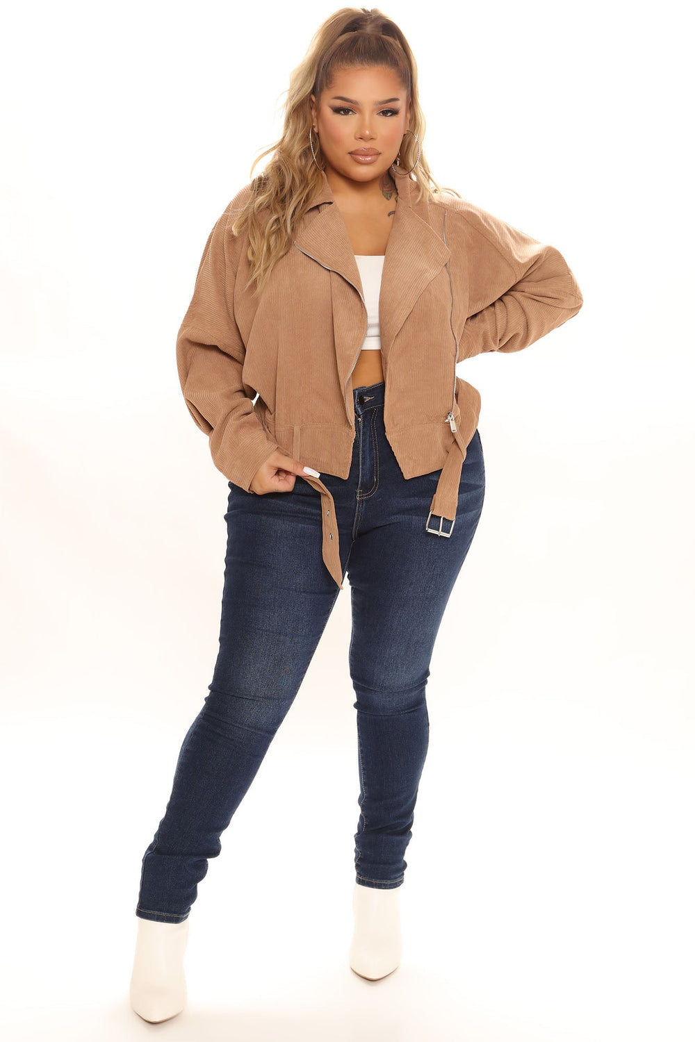 Keep It Together Moto Jacket - Camel