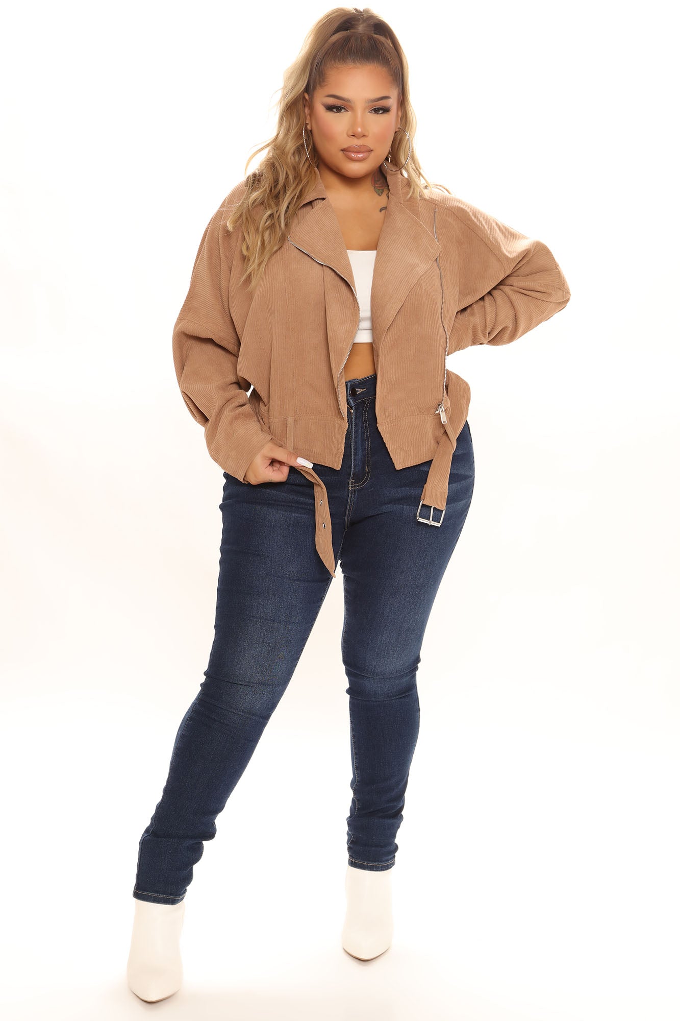 Keep It Together Moto Jacket - Camel