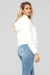 Look Don't Touch Fuzzy Jacket - Ivory