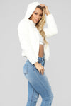 Look Don't Touch Fuzzy Jacket - Ivory