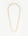 Savi Vintage Link Double Chain Necklace Necklaces Missoma 18ct Gold Plated Vermeil 