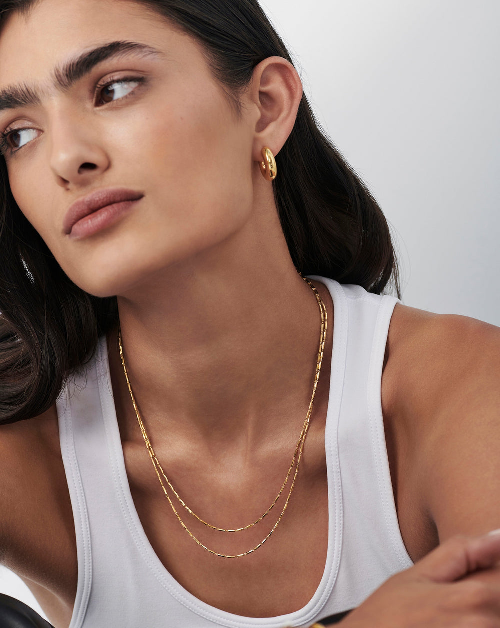 Savi Vintage Link Double Chain Necklace