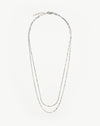 Savi Vintage Link Double Chain Necklace Necklaces Missoma Sterling Silver 