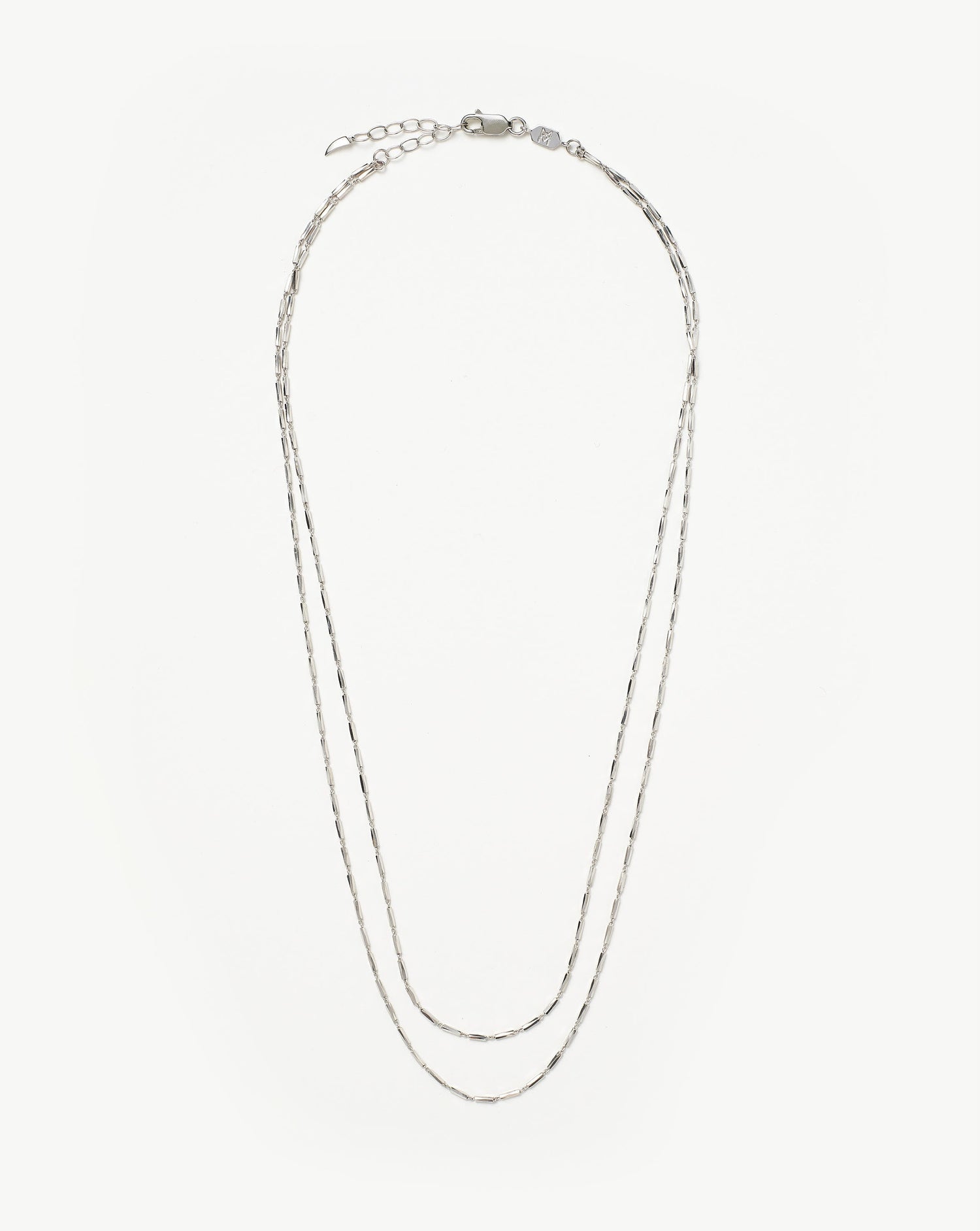 Savi Vintage Link Double Chain Necklace Necklaces Missoma Sterling Silver 