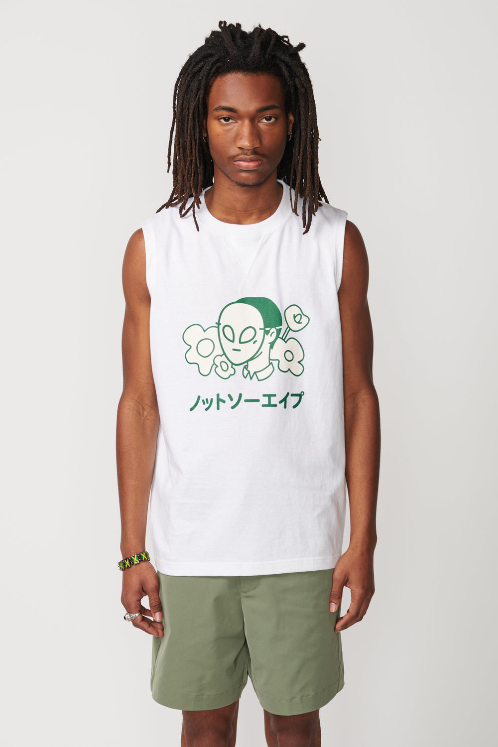 Flower Sleeveless T-Shirt
