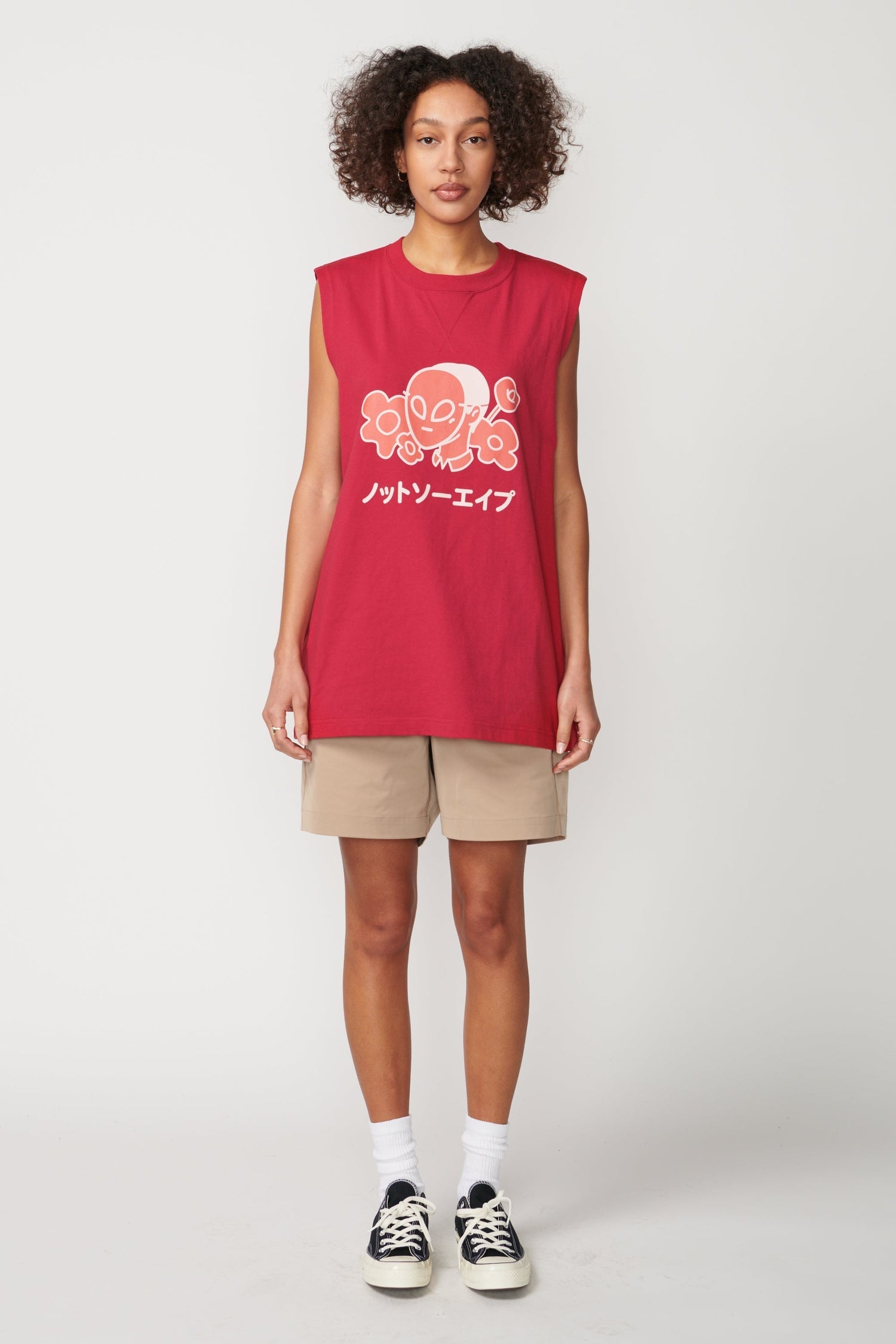 Flower Sleeveless T-Shirt