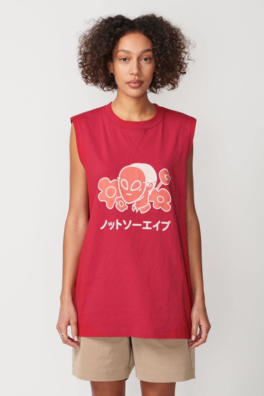 Flower Sleeveless T-Shirt
