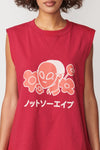 Flower Sleeveless T-Shirt