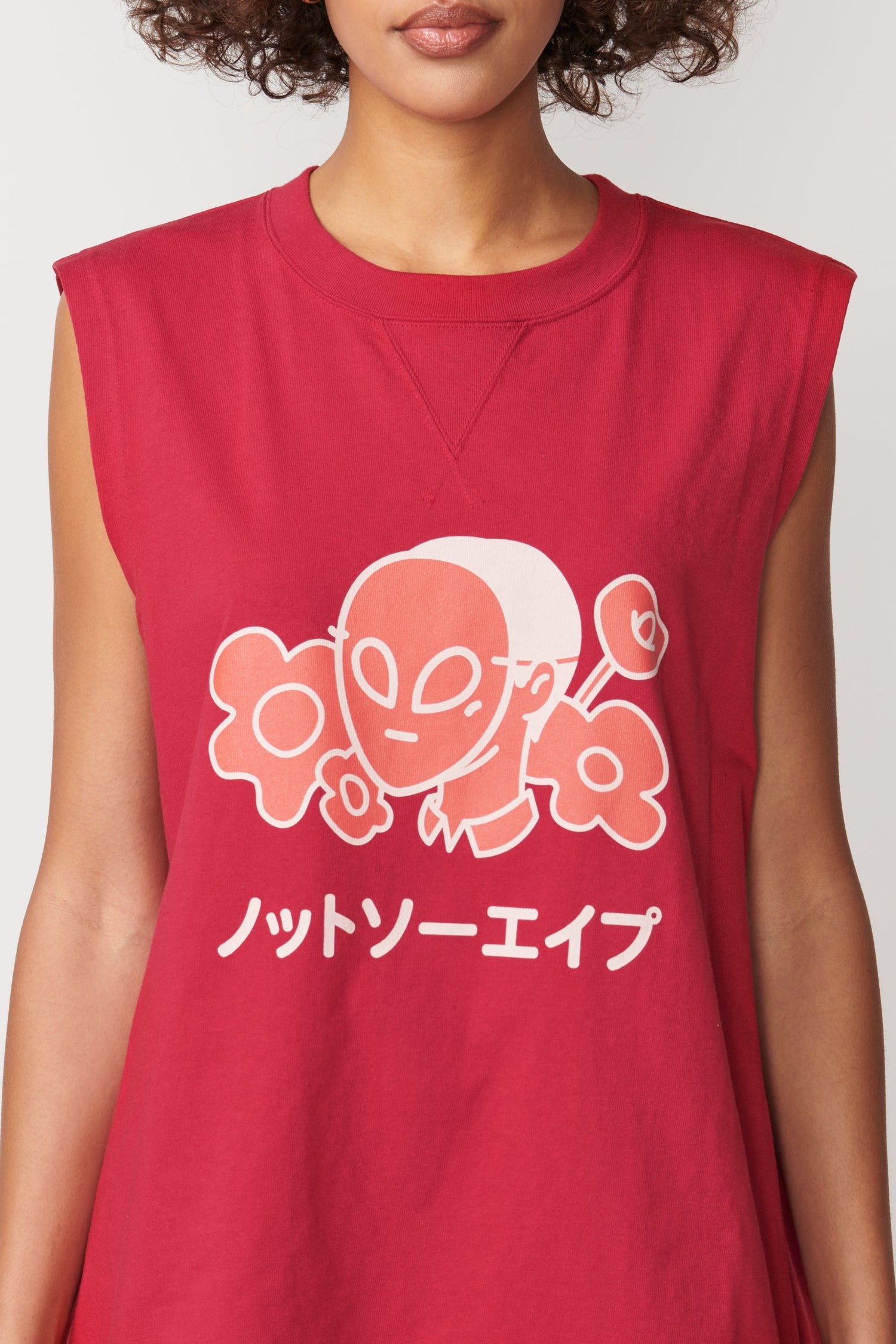 Flower Sleeveless T-Shirt