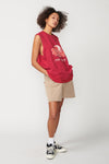 Flower Sleeveless T-Shirt