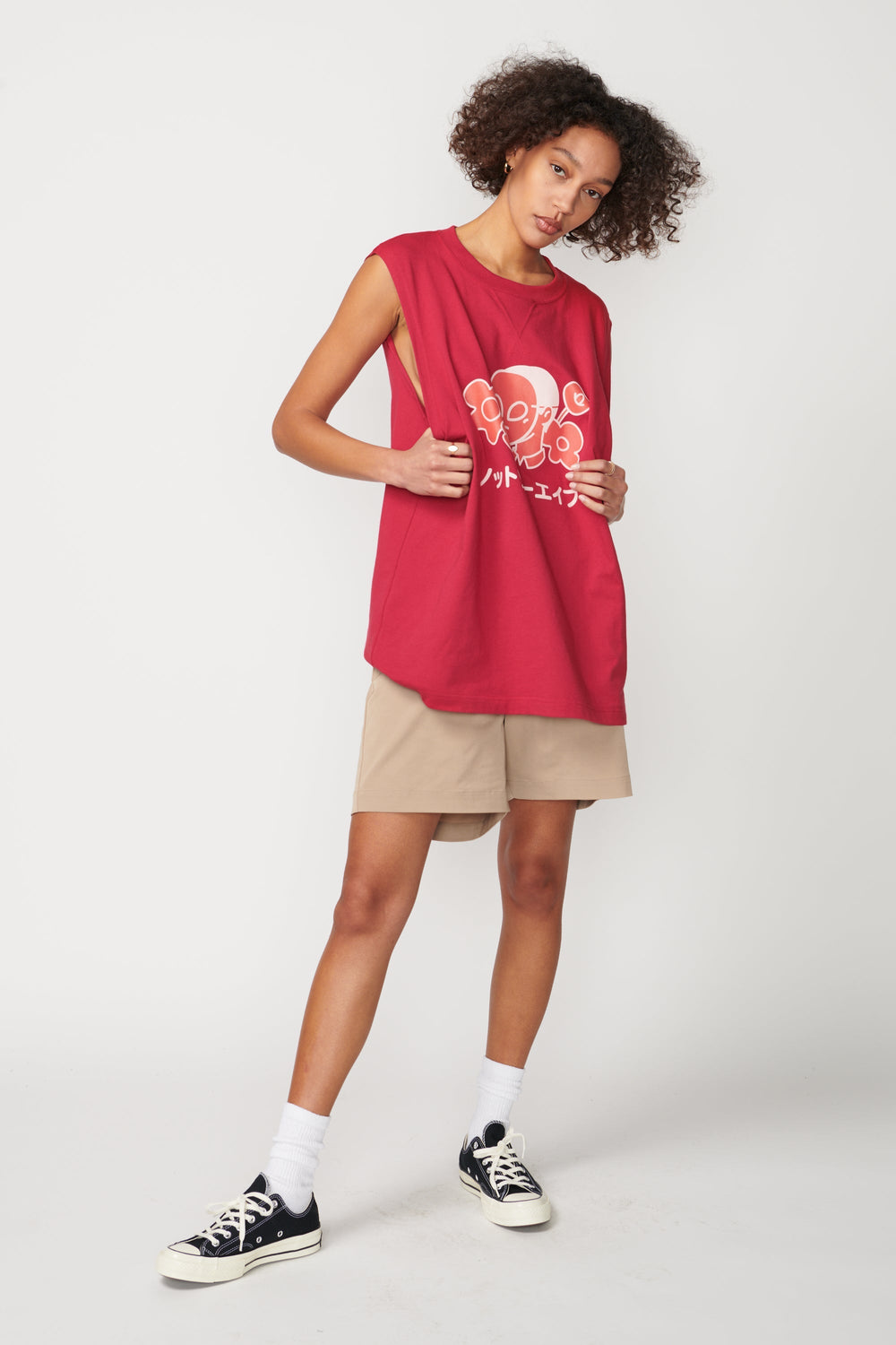 Flower Sleeveless T-Shirt